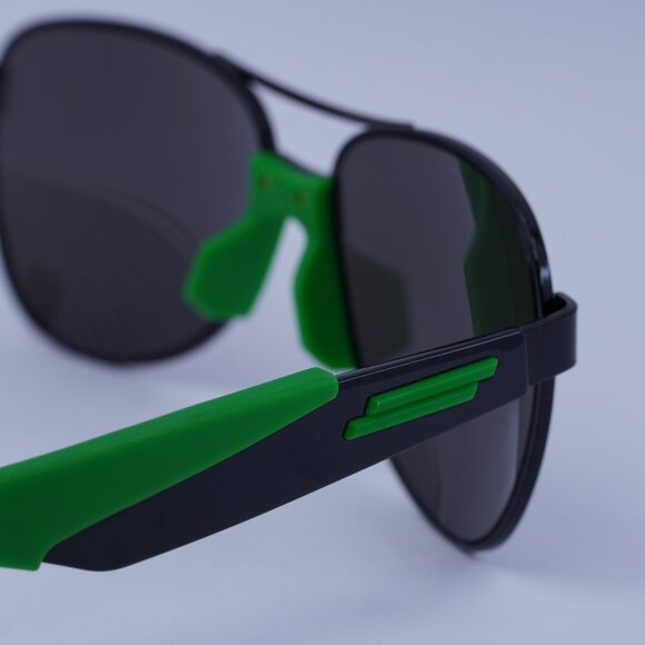 Bottega Veneta BV1231S 001 Sunglasses Black/Green Aviator Frame, Grey Lenses - Picture 5 of 11